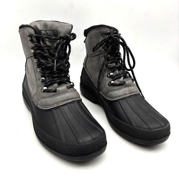 NEW Denali 'EXPEDITION' Gray Suede Leather Rubber Winter Boots Men's US9 UK8 - Picture 3 of 14